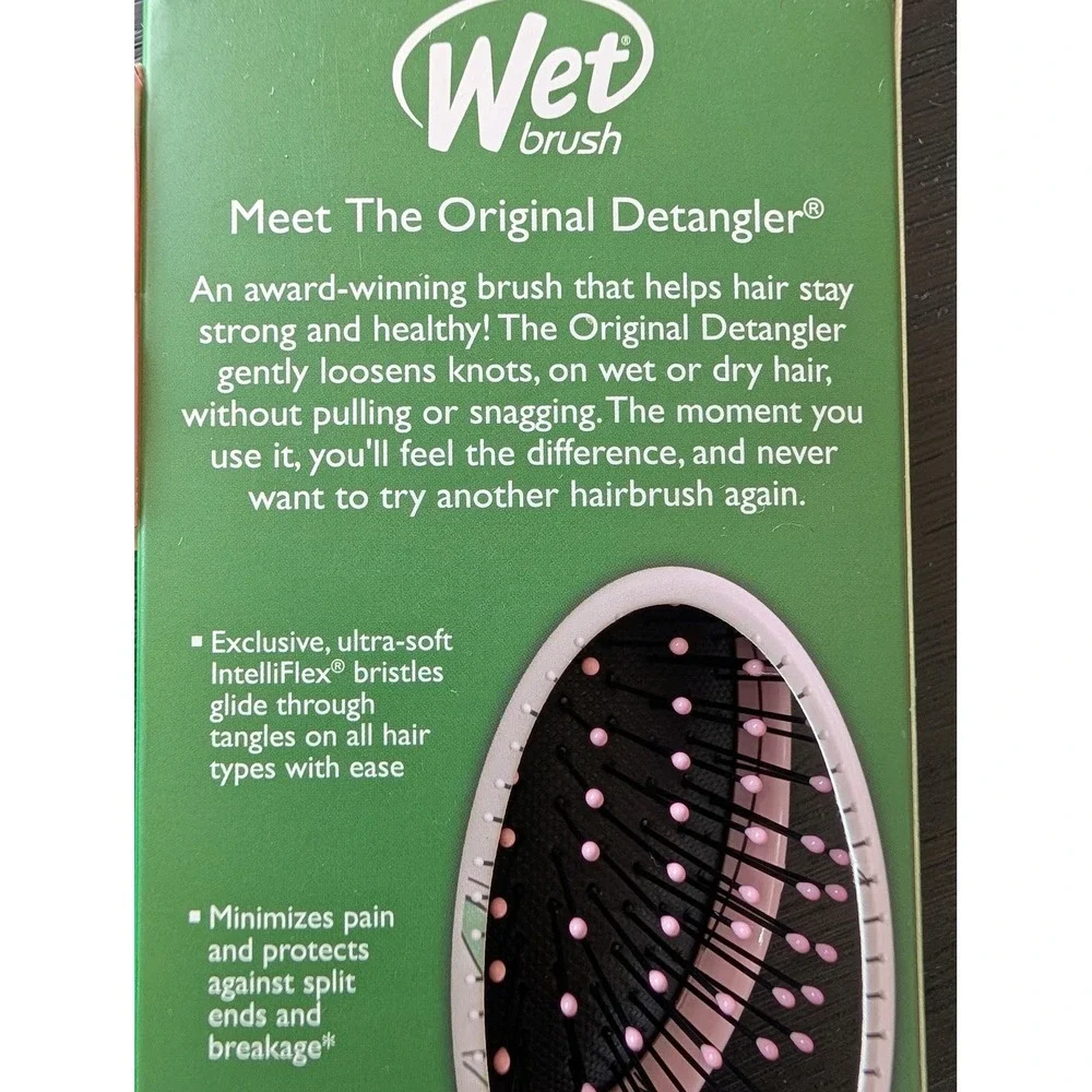 Wet Brush Original Detangler Limited Edition Pink Line Art Face Floral Hairbrush - Picture 7 of 7